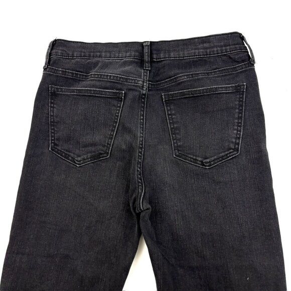 Old Navy The Perfect Straight Ankle Raw Hem Women's size 10 Black Denim Jeans - Picture 4 of 4